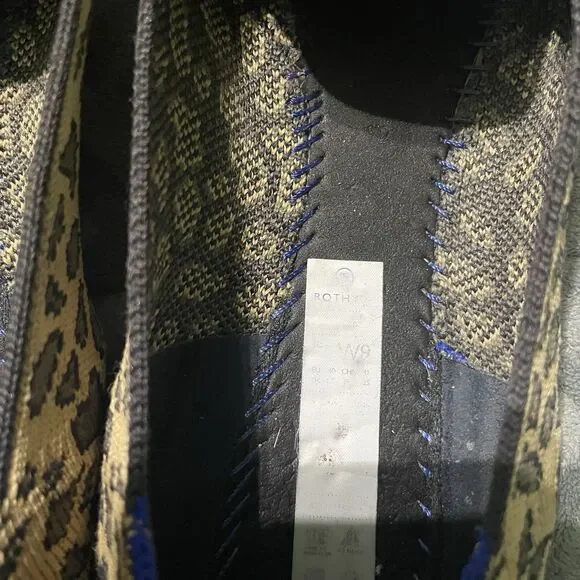 Rothy's The Loafer Spotted Leopard Print Size 9 Wide Women's Slip On Shoes - Picture 7 of 9